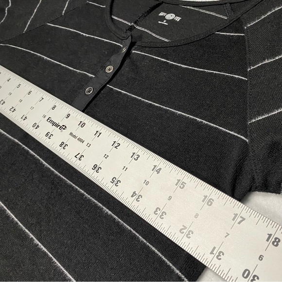 SO Perfectly Soft Black & White Henley Sweater Knee Length Dress Size M #1359 - Picture 8 of 9